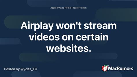 pornhub airplay|Airplay wont stream videos on certain websites.